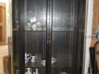 Glasschrank Eiche alt antik gebraucht Dresden